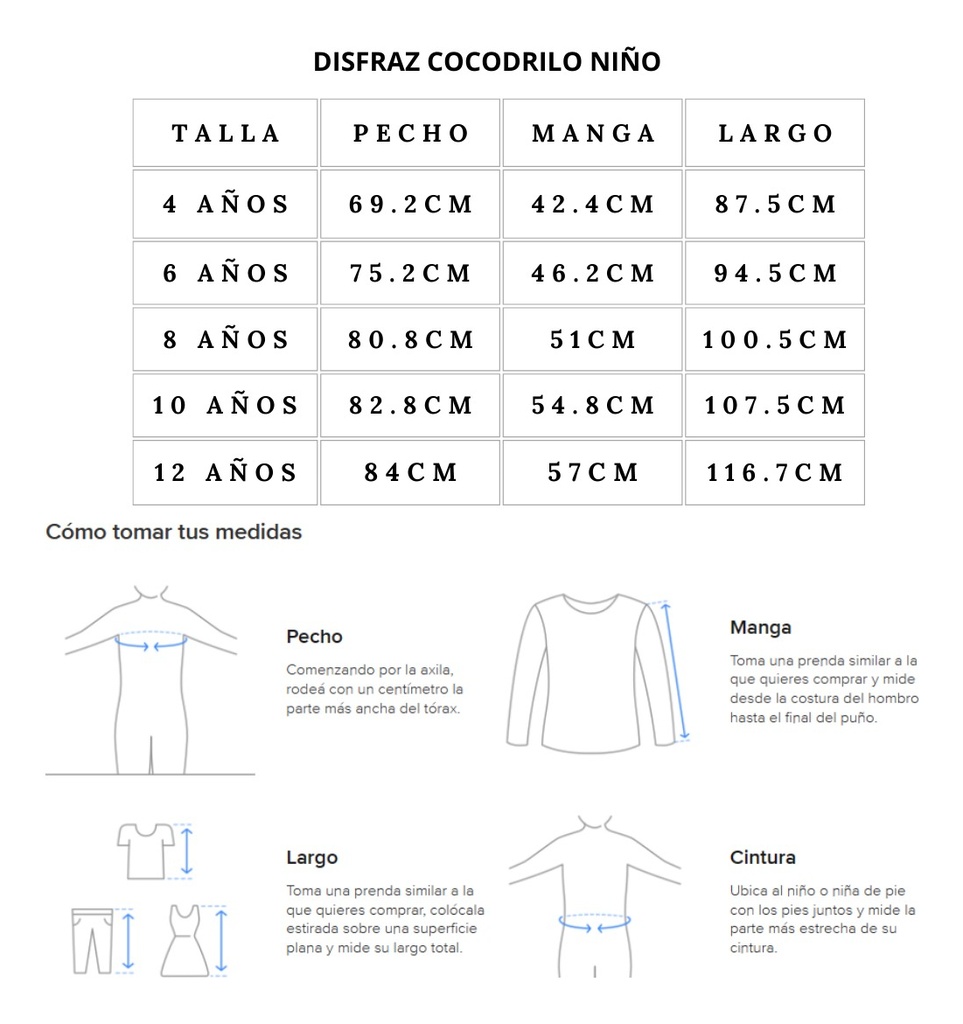 DISFRAZ COCODRILO