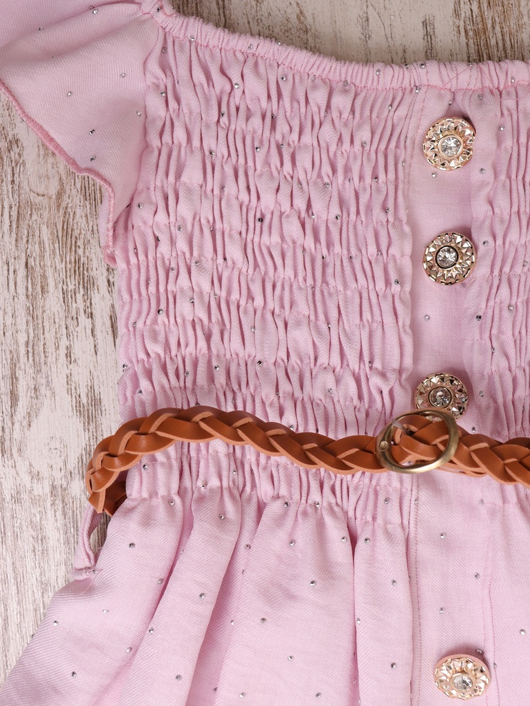 VESTIDO PIEDRAS CON BOTONES 