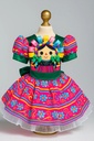 Vestido Mexicano Tipico Fiestas Patrias Colorido Para Niña