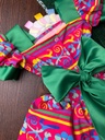 Vestido Mexicano Tipico Fiestas Patrias Colorido Para Niña