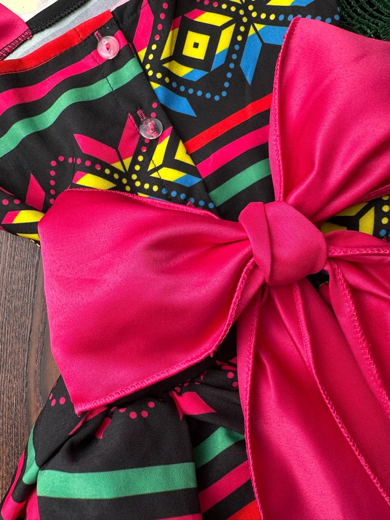 Vestido Mexicano Tipico Fiestas Patrias Colorido Para Niña