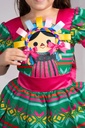 Vestido Mexicano Tipico Fiestas Patrias Colorido Para Niña