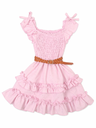 VESTIDO PIEDRITA CON MOÑO