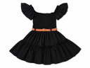 VESTIDO LISO CON MOÑO 