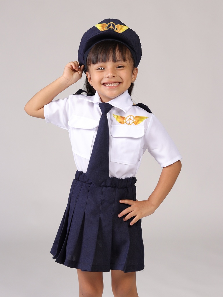 DISFRAZ PILOTO AVIADOR NIÑA