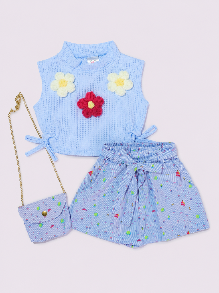 CONJUNTO ENCAJE FLORES