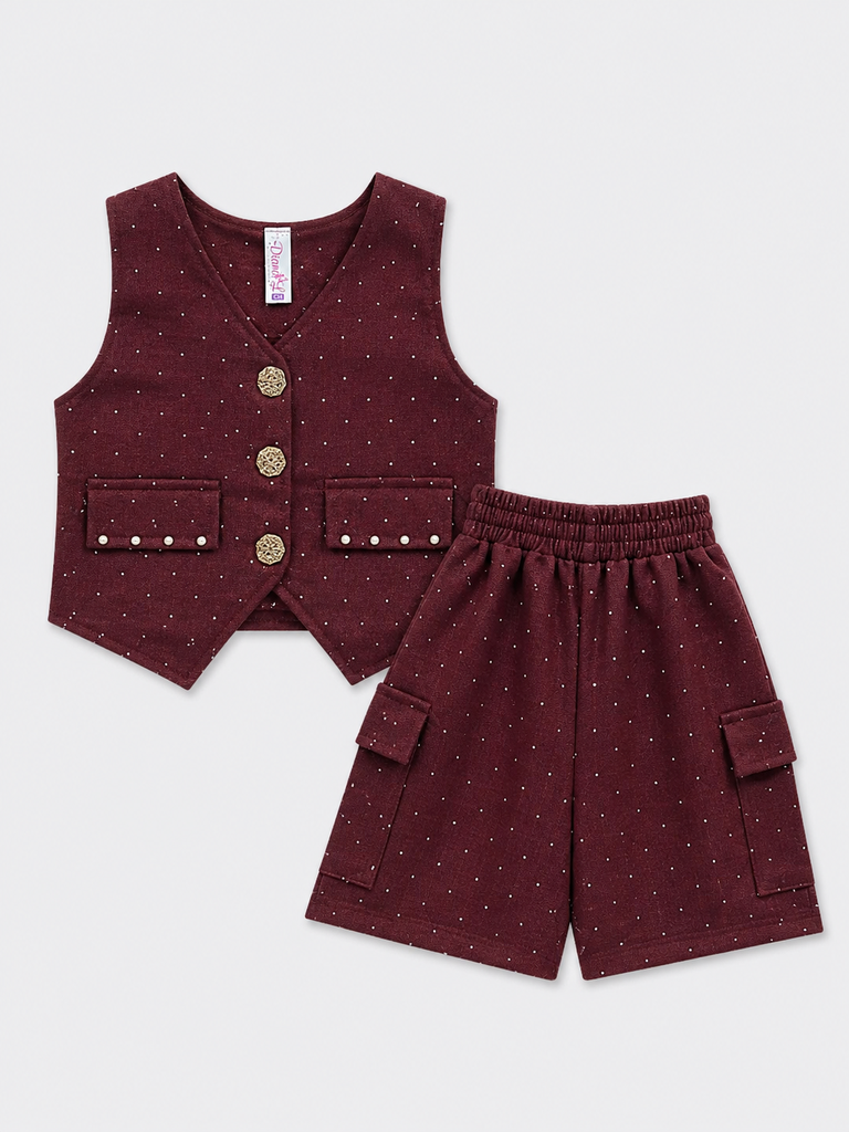 CONJUNTO CHALECO PEDRERIA 
