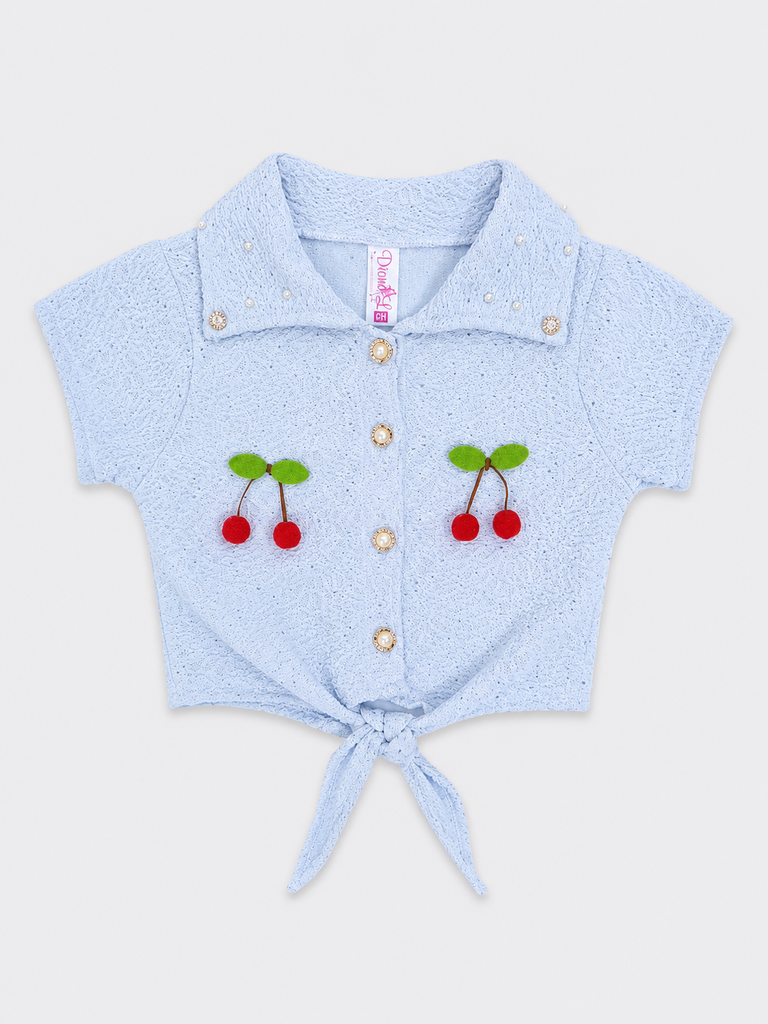 BLUSA CEREZA APLICADO