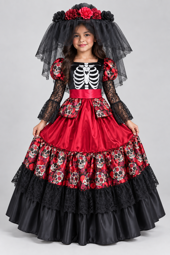VESTIDO CATRINA HUESOS