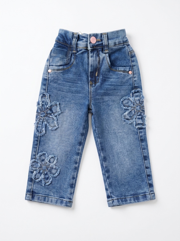 PANTALON FLORES BORDADAS