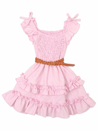 VESTIDO PIEDRITA CON MOÑO