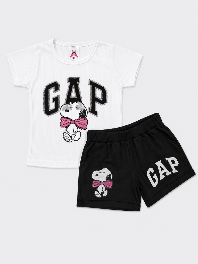 CONJUNTO SNOOPY LENTEJUELAS