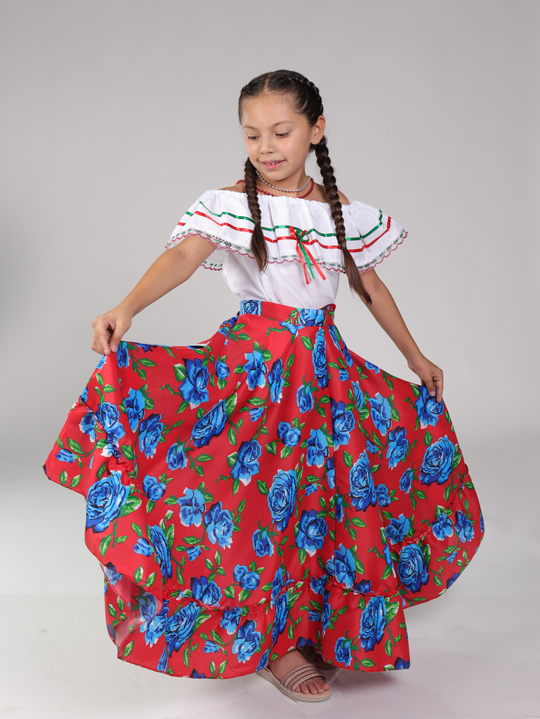 FALDA TRADICIONAL FLOREADA