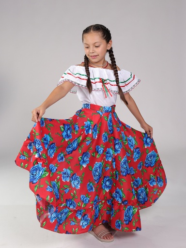 FALDA TRADICIONAL FLOREADA